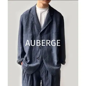 레어 AUBERGE EIFFEL 린넨 자켓 38 네이비