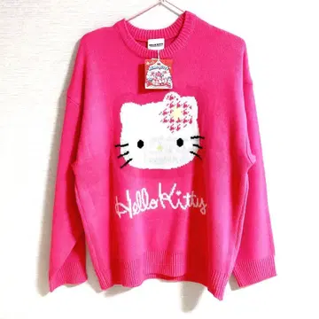 새상품 카오하나 키티 니트 헬로키티 50주년 헤이세이 레트로 y2k 레어