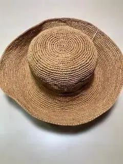 산알시데 FUNNYHAT 카멜 라피아 햇