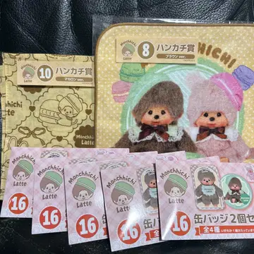 몬치치 엔터테인먼트 복권 캔뱃지 손수건