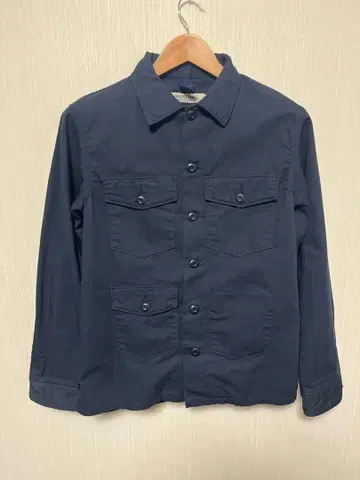 OMNIGOD 헤링본 무늬 셔츠 자켓 네이비