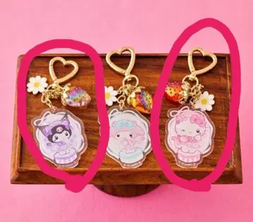 반짝반짝 후르츠 참 산리오 쿠로미 헬로키티 딸기