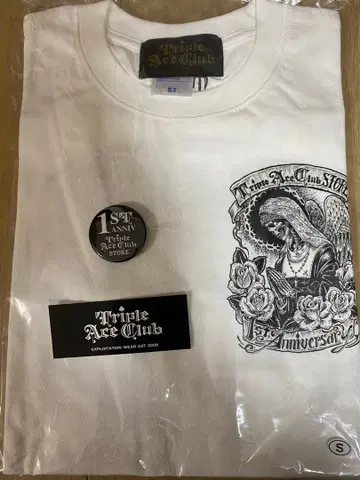 트리플 에이스 클럽 T셔츠 S 부속품 포함