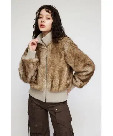 LAGUAGEM 라그아젬 COMPACT FAUX 퍼 블루종