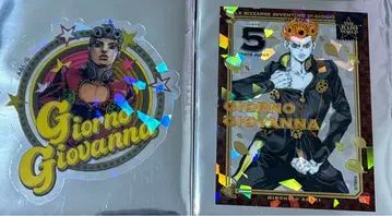 죠죠 월드 클리어 스티커 죠르노 2장 세트