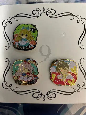 9-nine- 팔레트 핀즈 쿠죠 미야코 카사카 하루카제 유키 키아 캔뱃지