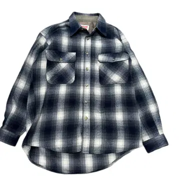 90s-00s 버드와이저 budweiser 아크릴 플란넬 셔츠 옴브레