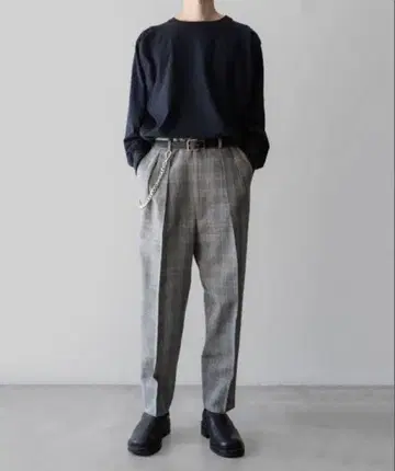 Interim 인테림 와이드 테이퍼드 슬랙스