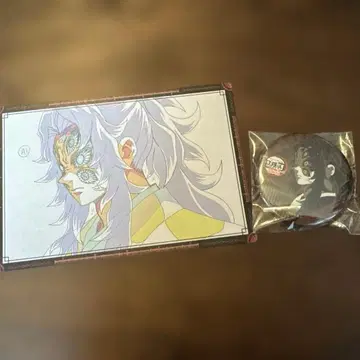 귀멸의 칼날 코쿠시보 귀 상현 캔뱃지 즐거운 복권 다이닝 엽서