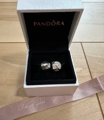 미사용 판도라 PANDORA 쉘 하트 참 2세트