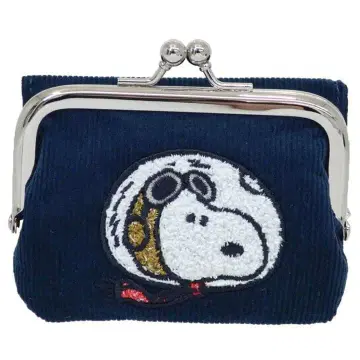 스누피 가마구치 3단 폴더형 지갑 아스트로노스 코듀로이