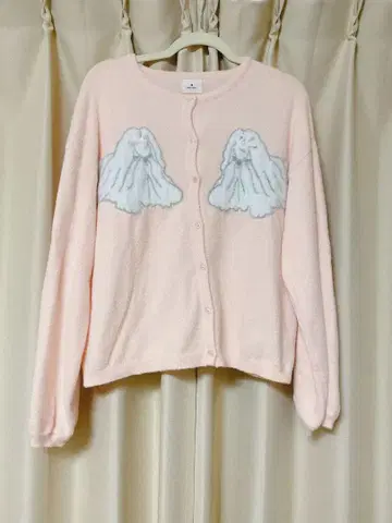 메리제니 시어 가디건 핑크