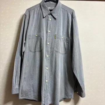 ARMANI JEANS 이탈리아제 스트라이프 셔츠 그레이 아르마니