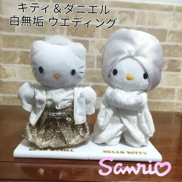 [레어] 산리오 헬로키티 시로무쿠 키티&다니엘 웨딩 2000년