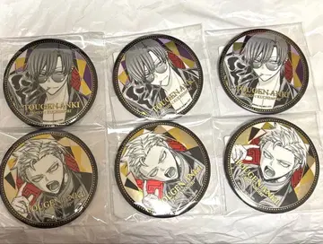 도겐안키 쿠치모리 시온 햐키 타이카 메탈릭 캔뱃지 아키타 서점 6개 세트