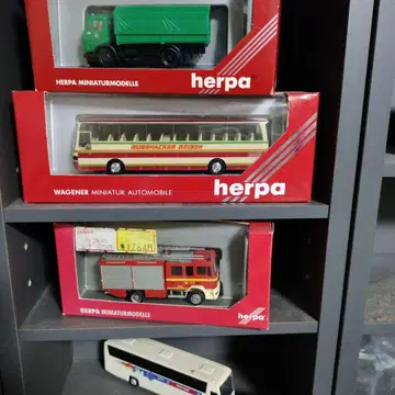 최종 가격 인하 herpa 미니카 세트 트랙 버스 소방차