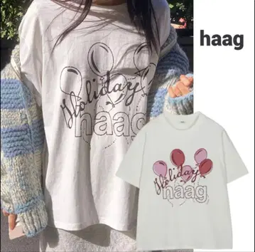 한국 [ haag ] a holiday haag t-sh pink