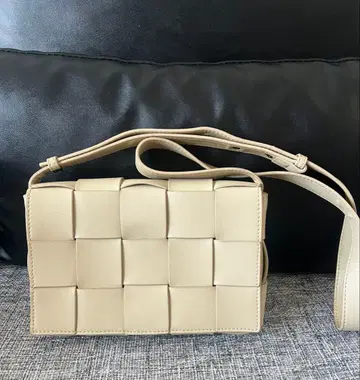 천연 가죽 스몰 카세트풍 숄더백