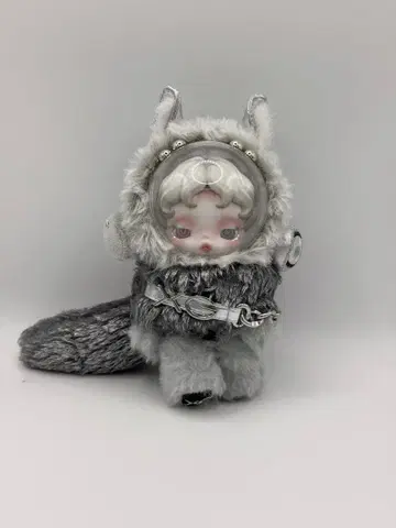 SKULLPANDA XG 페이스 보호 커버 (복슬복슬 그레이)