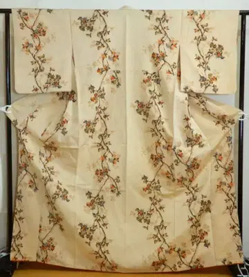 순수 실크 앤티크 마조리카 오메시 기모노 모던 아트 아르데코