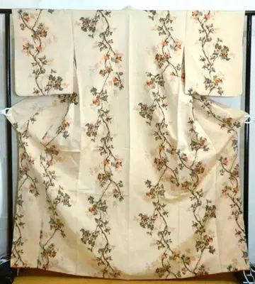 순수 실크 앤티크 마조리카 오메시 기모노 모던 아트 아르데코