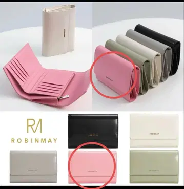 [ 새상품 미사용 ] ROBINMAY 핑크 3단 폴더형 지갑