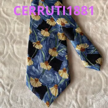 CERRUTI 1881 중고 꽃 패턴 넥타이 프랑스제 Y
