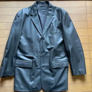 DURANTE 블랙 가죽 블레이저 LL