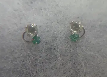 14k 화이트골드 귀걸이