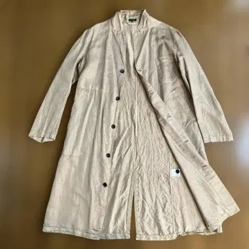 R&D.M.Co- 올드 맨즈 테일러 실크 100% 롱 코트 베이지