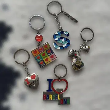 바르셀로나 스페인 키링 5개 세트