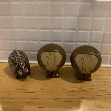 리사 라르손 미니어처 파브리카 라이온 고슴도치 가챠가챠 3개 세트