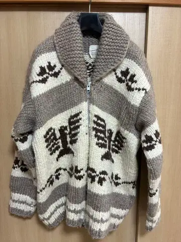 COWICHAN INDIAN 손뜨개질 울 스웨터