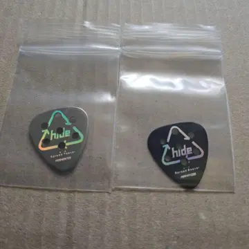 hide 기타 피크 마츠모토 히데토 페르난데스 블랙과 실버 2장 세트