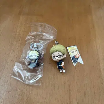 하이큐 츠키시마 케이 메지루시 액세서리 클립 키링