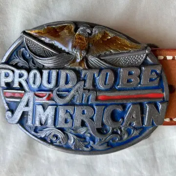 빈티지 Proud to be an American 벨트 버클