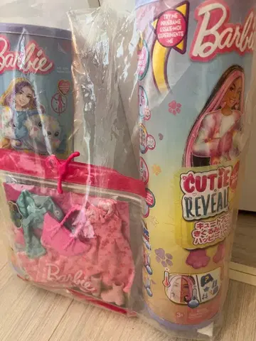 Barbie Cutie Reveal 인형 본체 미개봉 인형옷 바비 세트