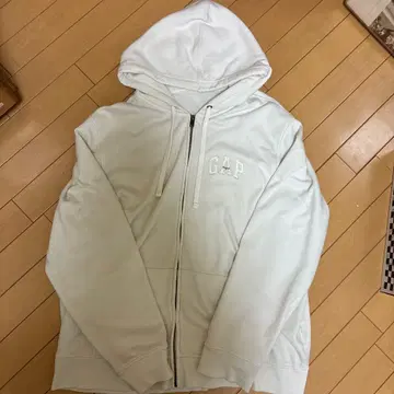 GAP 화이트 집업 후드티