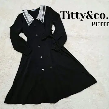 [ 새상품급 ] titty&co. petit 세일러 옷깃 블랙 원피스