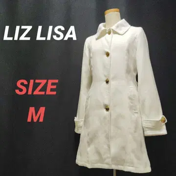 LIZ LISA 리즈리사 롱 코트 화이트 골드 버튼 A라인 M