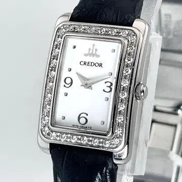 [ 작동/새상품 배터리 ] 세이코 크레도르 다이아 베젤 렉탱귤러 손목시계