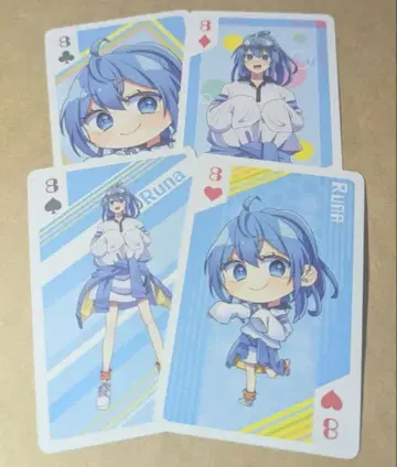 컬러풀 피치 루나 트럼프 카드 4장 세트!