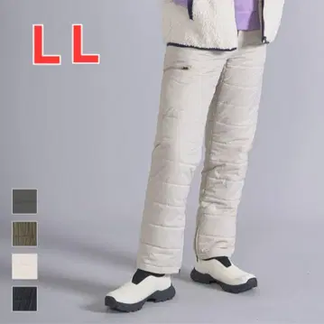[ 미사용 새상품 ] 워크맨 고발수 퀼트 웜 팬츠 LL 라이트 베이지