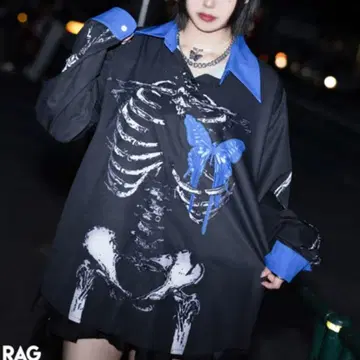 ACDC RAG 타레버터플라이 셔츠 블루