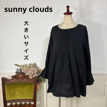 37 새상품급 빅 사이즈 sunny clouds 핀턱 튜닉