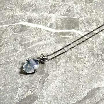 빈티지 실버 925 문스톤 목걸이 40cm 실러