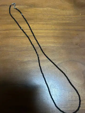 블랙 스피넬 65cm 클로징 실버 925