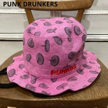 새상품급 펑크 드렁커스 버킷햇 ONE SIZE 핑크 찡 장식