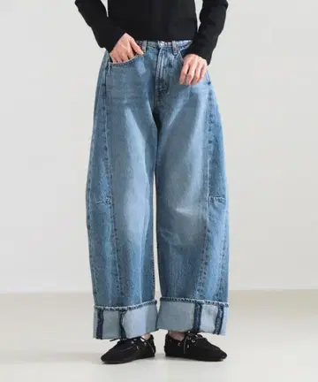 B SIDES / RELAXED CUFFED LASSO 데님 팬츠