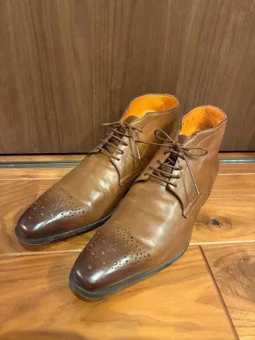 산토니 처카 부츠 브라운 천연 가죽 25~25.5cm